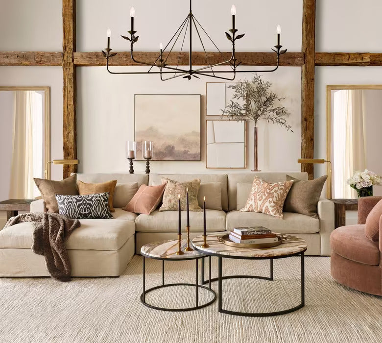 Botanical Forged Iron Chandelier | Wrought iron chandelier