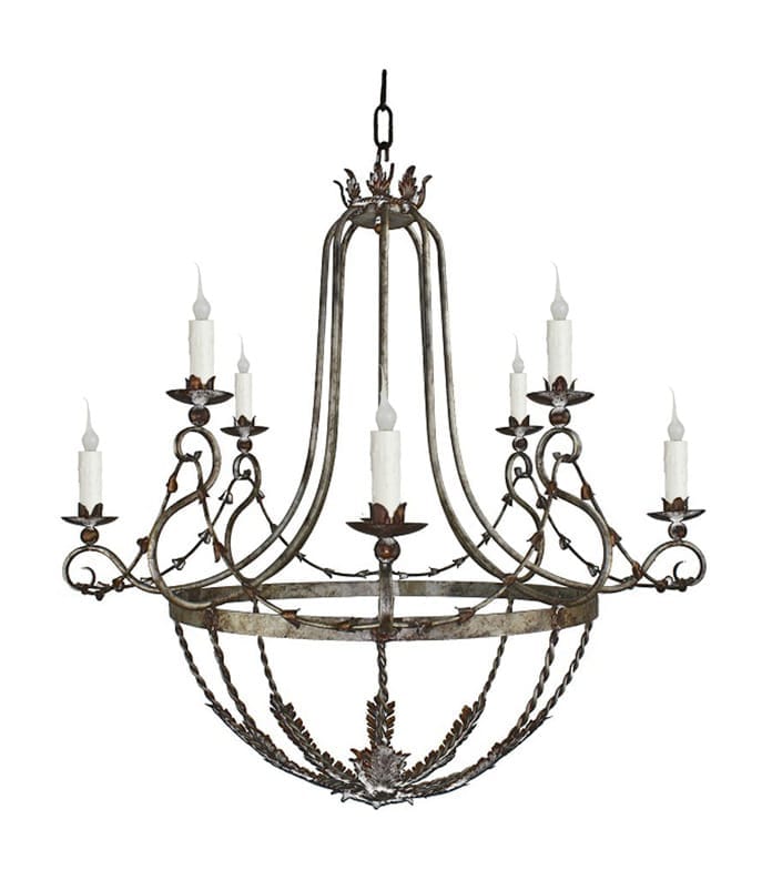 Iron Chandelier Eight Light Chandelier