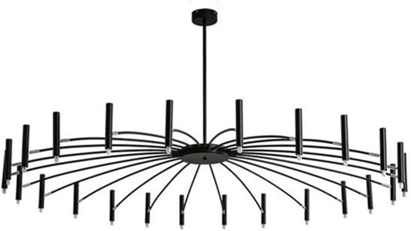 24-Light Modernism Black Chandelier LED Unique Ceiling Light Decorative Ceiling Hanging Light for Bedroom Restaurant Living Room