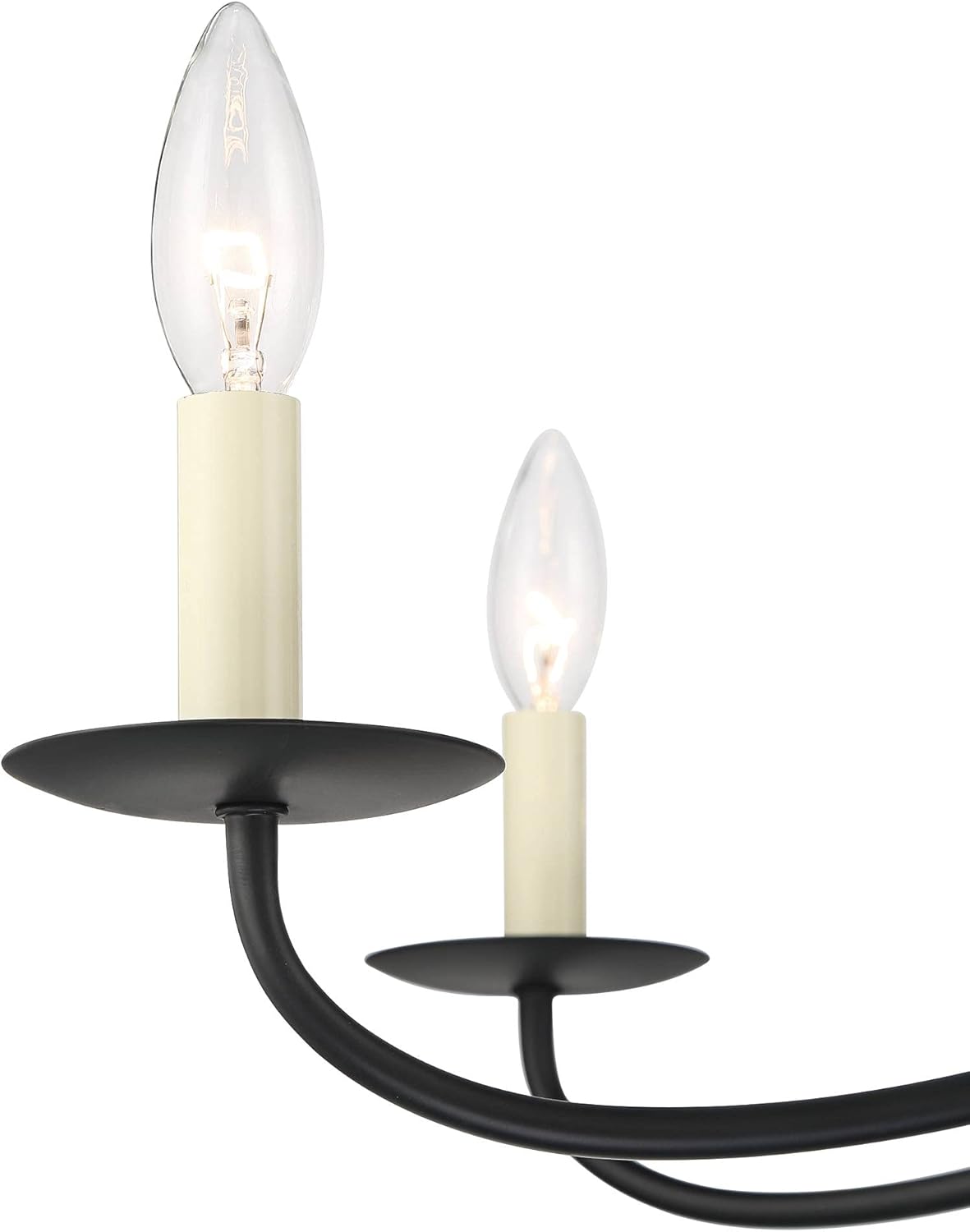 Iron Works Iron Chandelier Marine Iron Chandelier Black Hanging Iron Chandelier Chandelier Lighting Iron Chandelier 42" Wide Farmhouse Rustic Bent Arms 8-Light Fixture for Dining Room Living House Home Foyer Kitchen Island Entryway High Ceilings