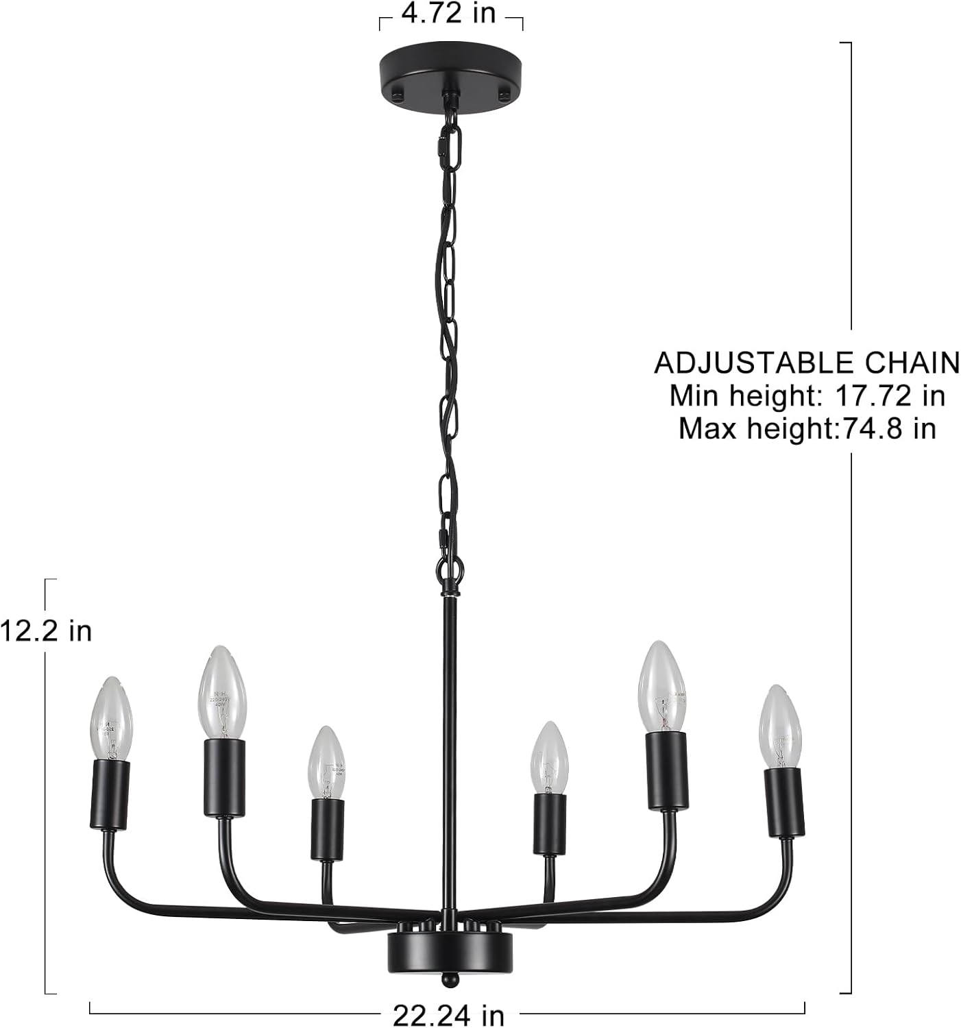 Matte Black Iron Chandelier Chandelier Iron Chandelier 6 Light Black Iron Chandelier Farmhouse Iron Chandelier Chandeliers for Dining Room Industrial Iron Pendant Iron Chandelier Light Fixtures Iron Chandelier