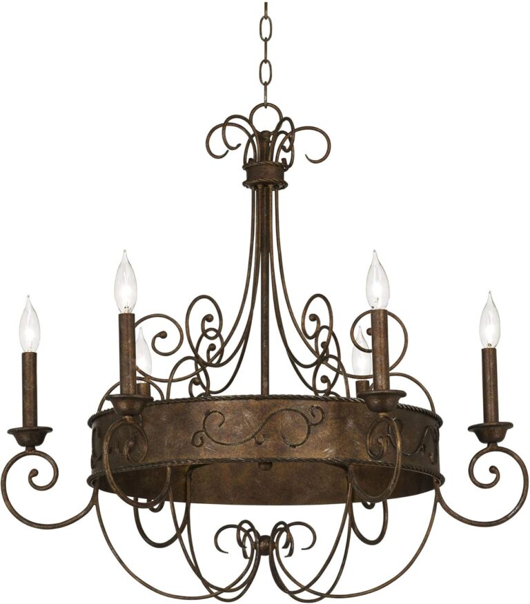 Rust Iron Chandelier Bronze Iron Chandelier Candelabra Chandelier Iron Chandelier Lighting Iron Chandelier 30" Wide Rustic Farmhouse Industrial 6-Light Fixture for Dining Iron Chandelier Room Iron Chandelier House Foyer Iron